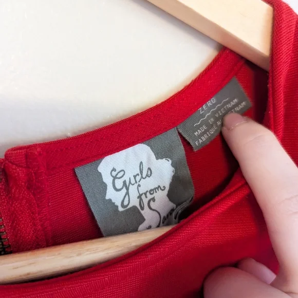 Anthropologie X Girls From Savoy Red Drop Waist Dress - Picture 2 of 4